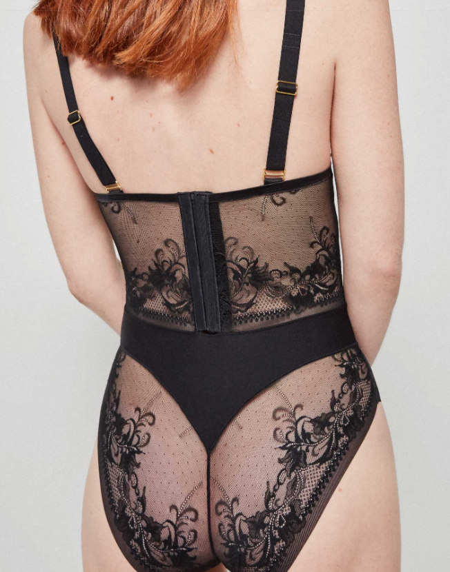 Body Gisela in pizzo e tulle